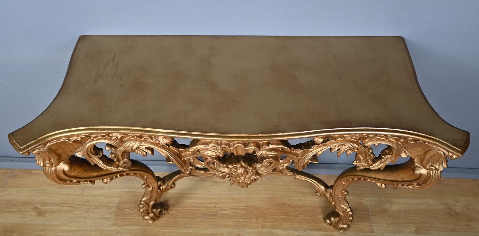 Important Wall Lamp Console In Golden Wood, Louis XV – Style Mid 20th Century photo 1970.0