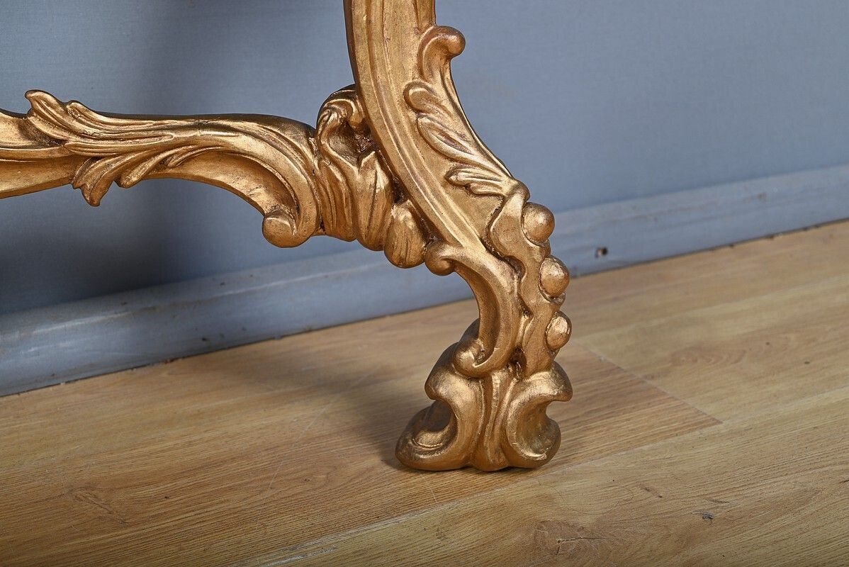 1970.0 Important Wall Lamp Console In Golden Wood, Louis XV – Style Mid 20th Century photo