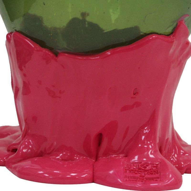 Contemporary Pink And Green Resin Vase From The Fish Collection By Gaetano Pesce photo vinterior