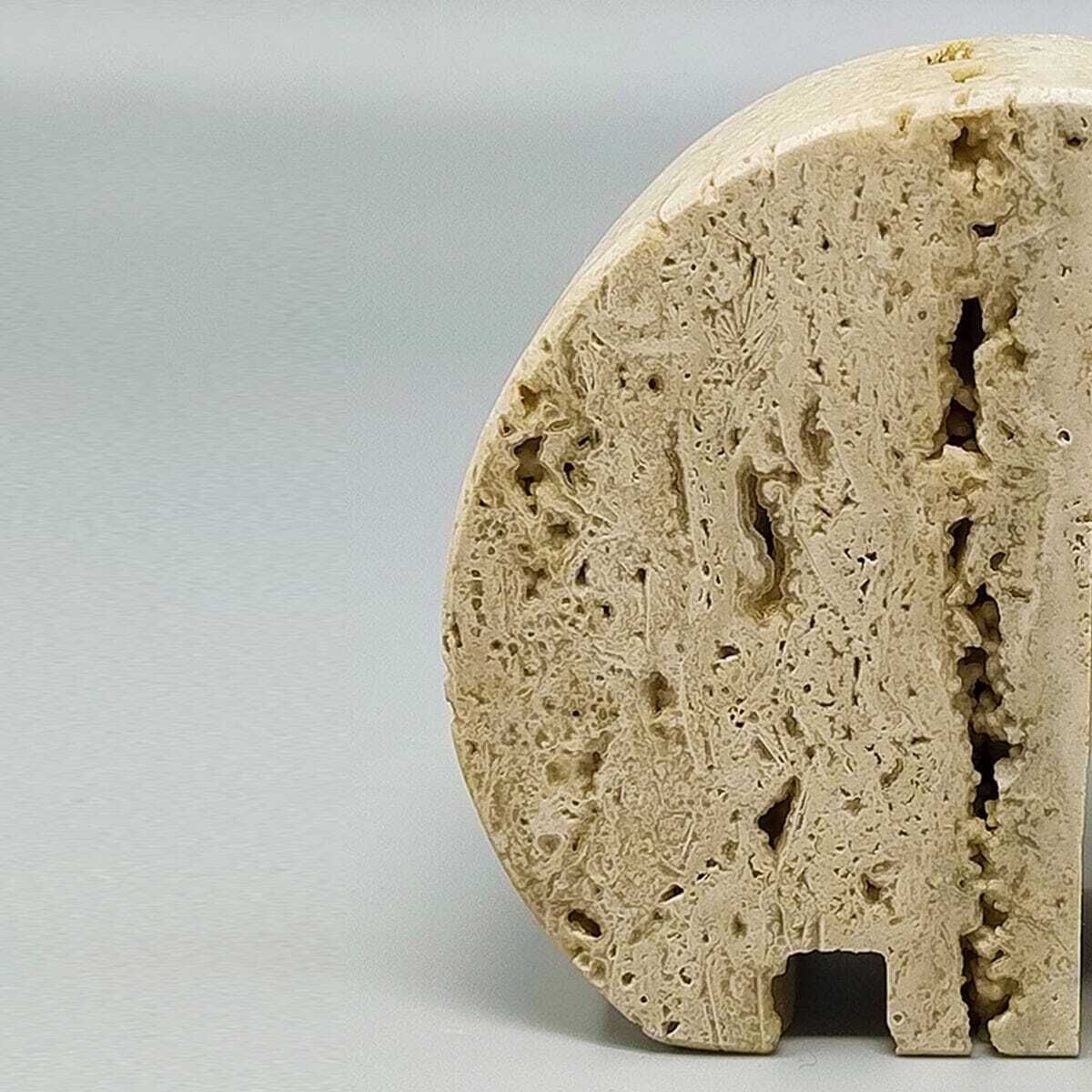 1970s Original Travertine Elephant Sculpture By Enzo Mari For F.Lli Mannelli photo vinterior