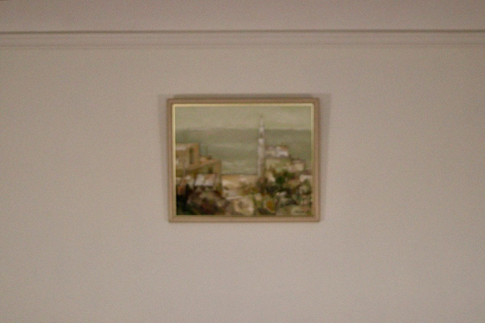 375.0 Original European Oil On Canvas – “By The Sea” By A. Vasilesck – Vintage & Dated 1990, Framed  44 × 36 Cm (17.3" × 14.2") photo