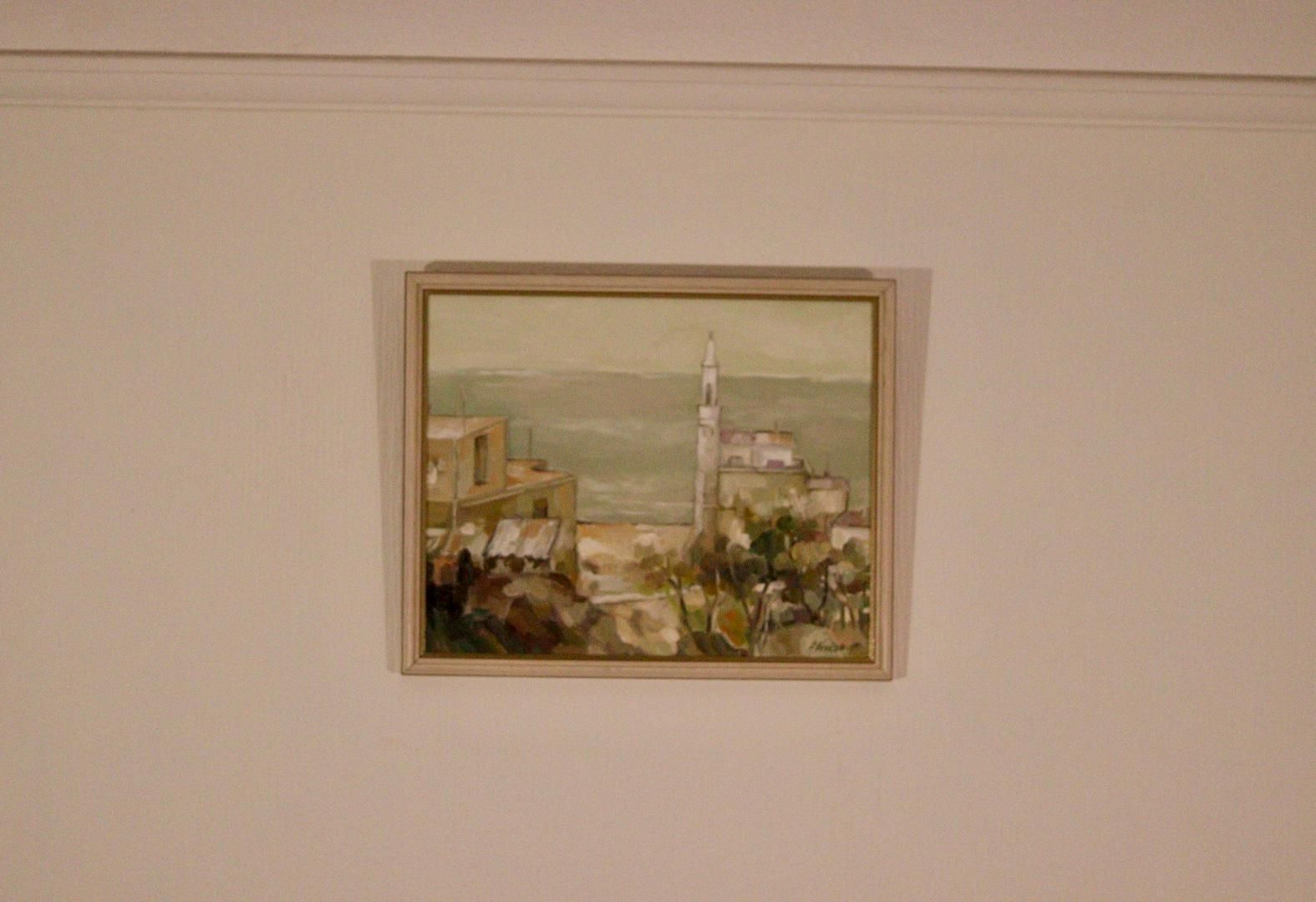 photo vintage Original European Oil On Canvas – “By The Sea” By A. Vasilesck – Vintage & Dated 1990, Framed  44 × 36 Cm (17.3" × 14.2")