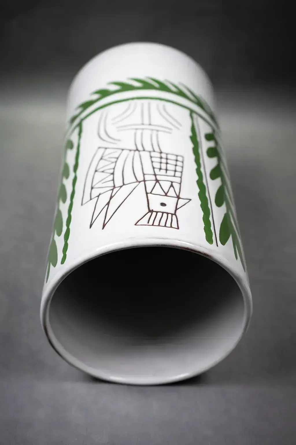 Décoration Vase cylindrique en faïence émaillée, par Michel Barbier photo