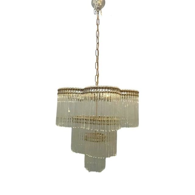 Murano Glass Rod Chandelier 1960’s