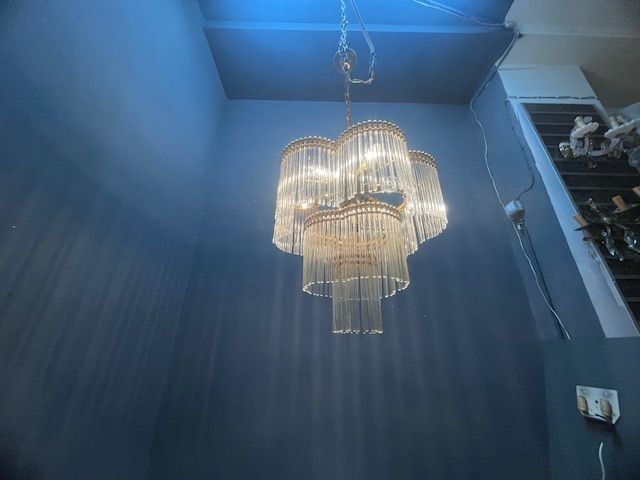 Murano Glass Rod Chandelier 1960’s photo buy