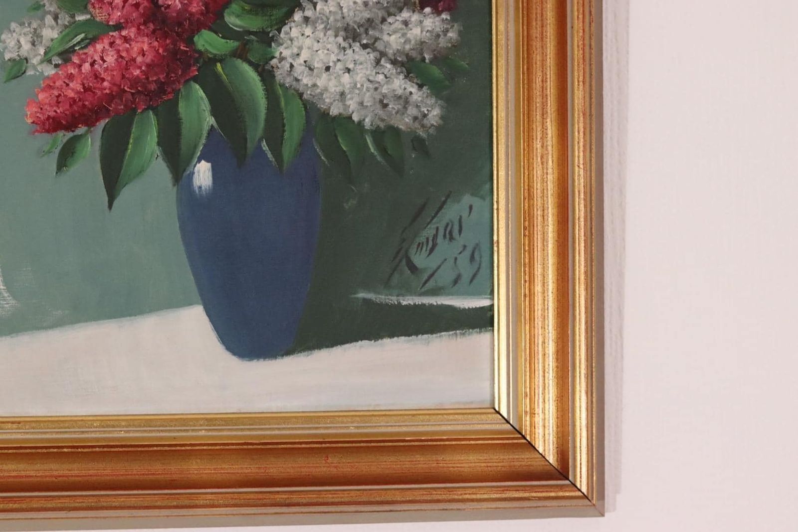 Original Swedish Oil On Panel – “Flower Still Life” – Indistinctly Signed, Vintage & Framed  38 × 30 Cm (15" × 11.8") photo buy