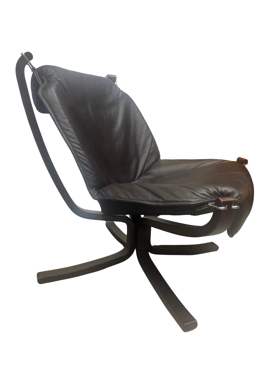 Falcon Lounge Chair In Rosewood And Leather By Sigurd Ressel For Vatne, 1970s, Norwegian photo furniture