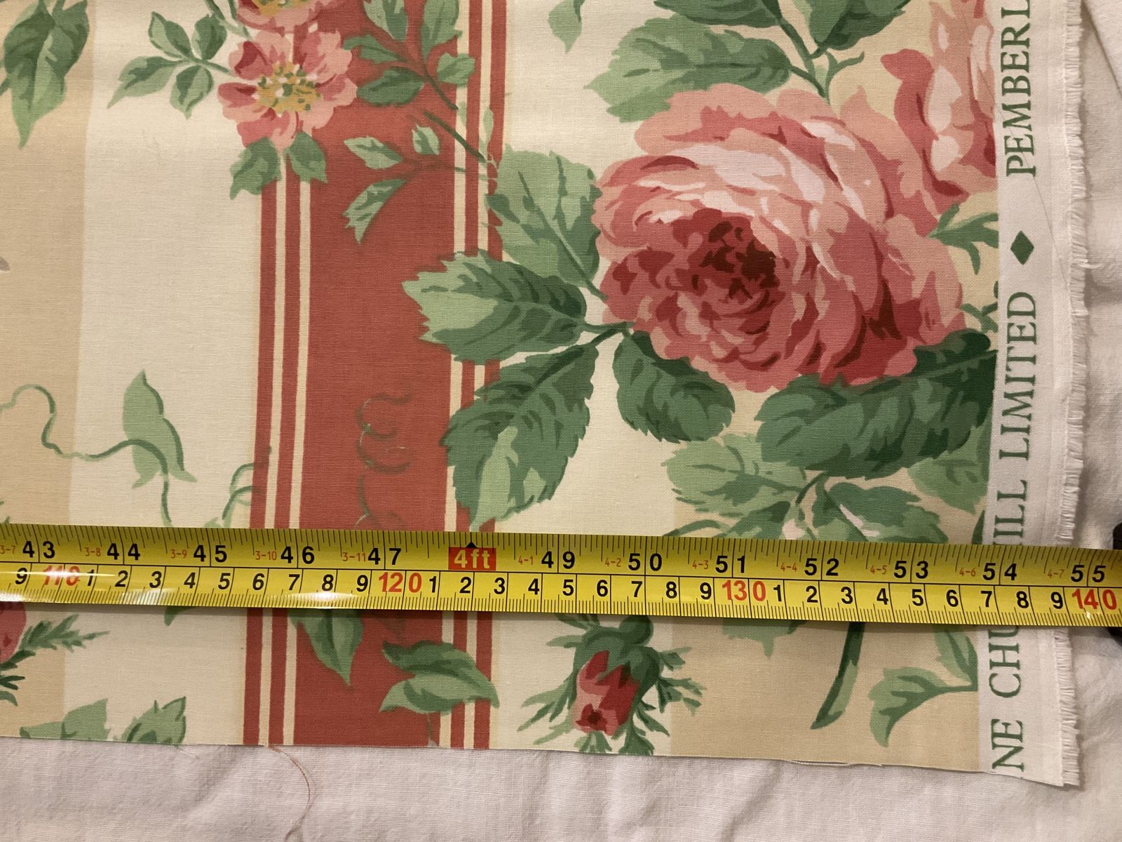 Jane Churchill ‘Pemberley’ Vintage Curtain Fabric Unused.  6x3m Length (18m Total) photo Textiles