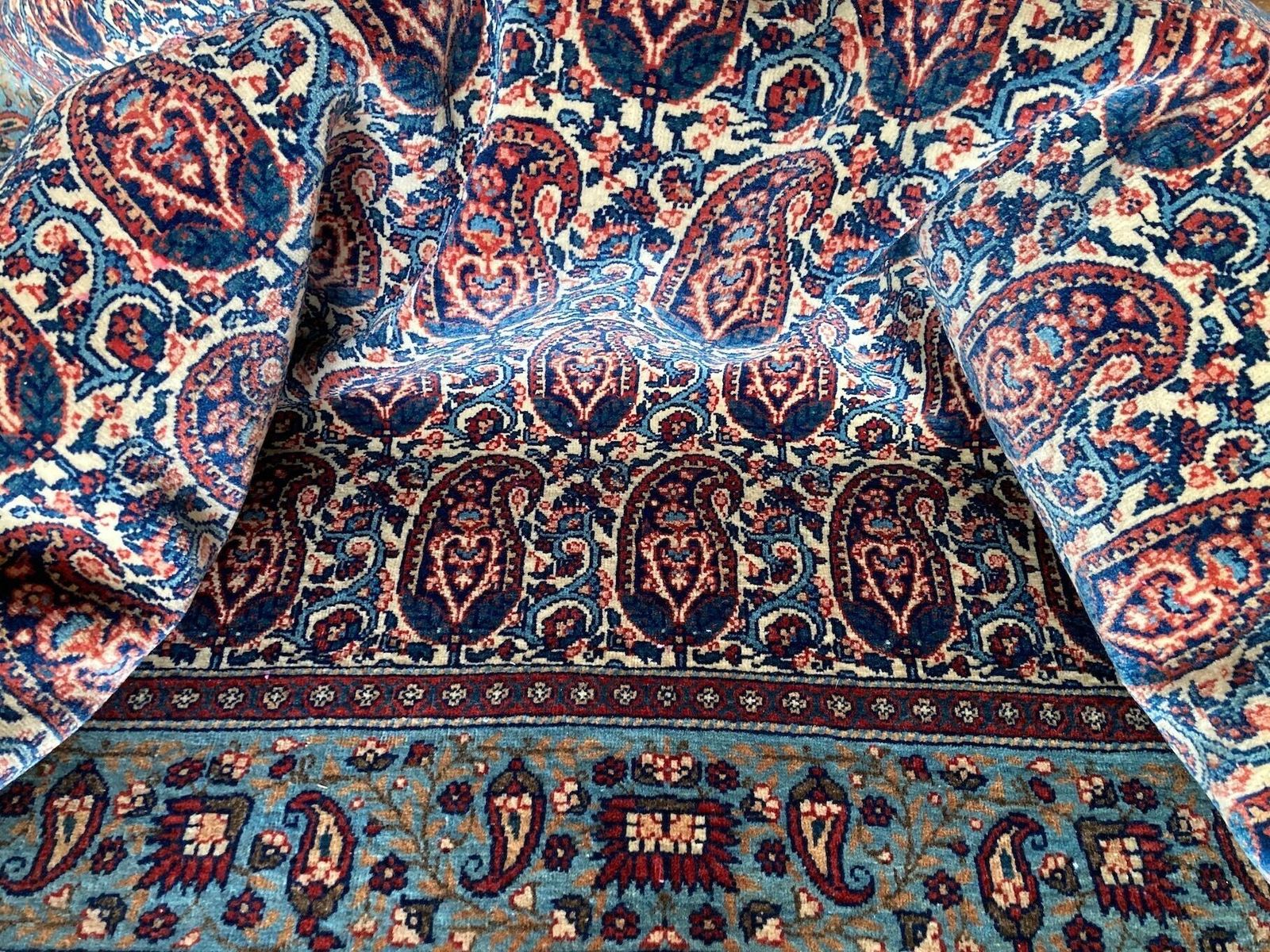 Textiles Antique Qum Rug 2.00m X 1.36m, 1910s photo