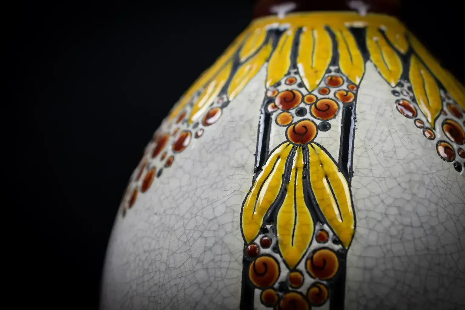 Vase en faïence craquelée Charles Catteau (D.746) photo Décoration