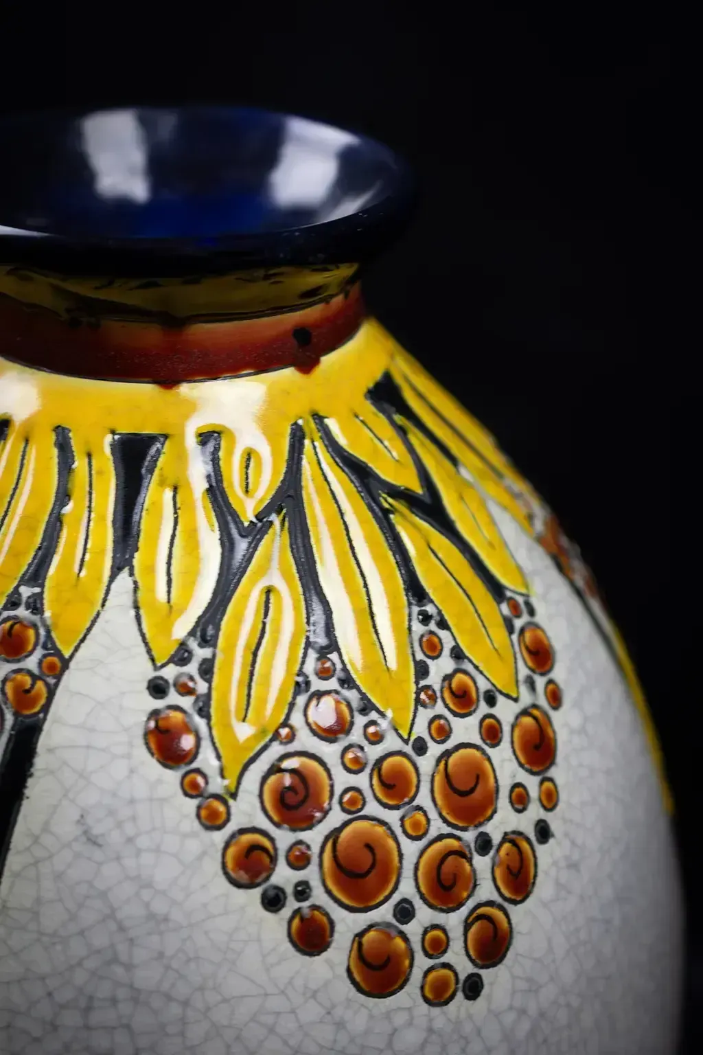 Vase en faïence craquelée Charles Catteau (D.746) photo 1250.0