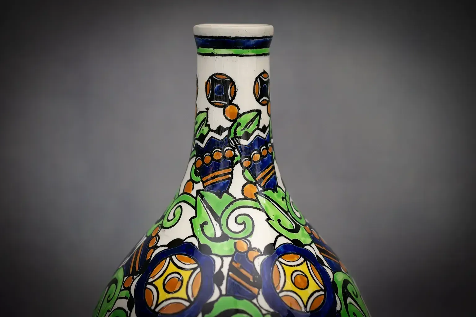 Vase Boch Frères à décor de feuillages stylisés (D.1076) photo buy