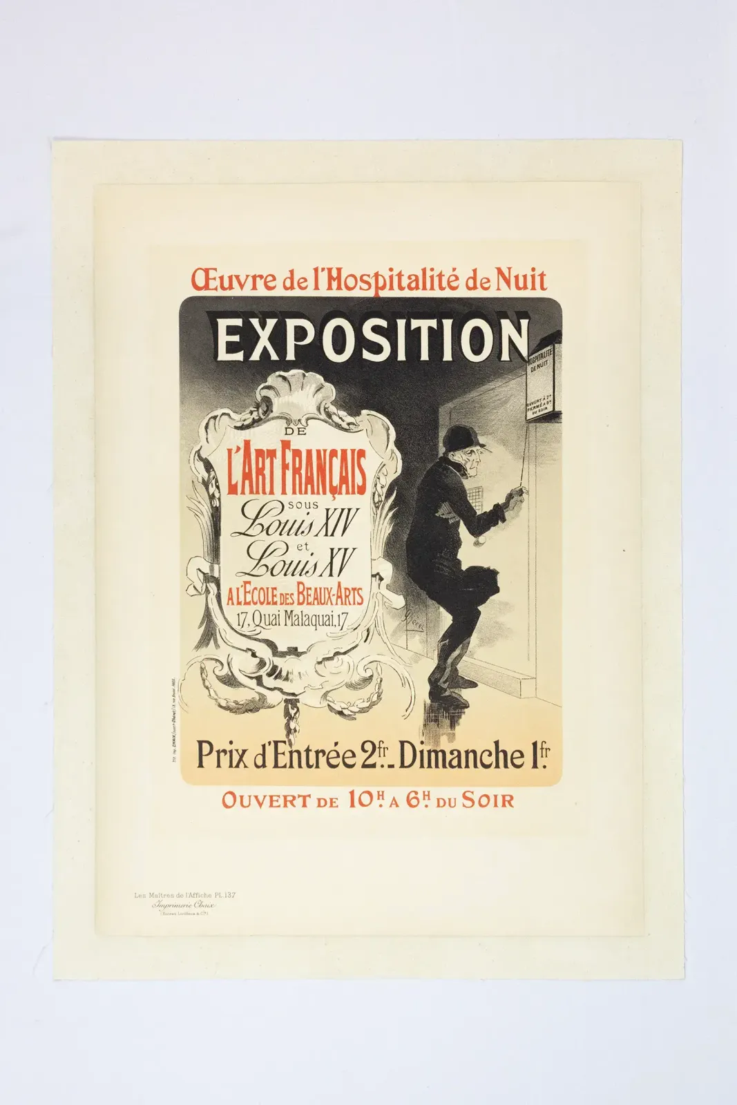 Affiche voor de "Tentoonstelling van Franse Kunst" – Jules Chéret, Les Maîtres De L'affiche Pl.137, 1898 photo furniture