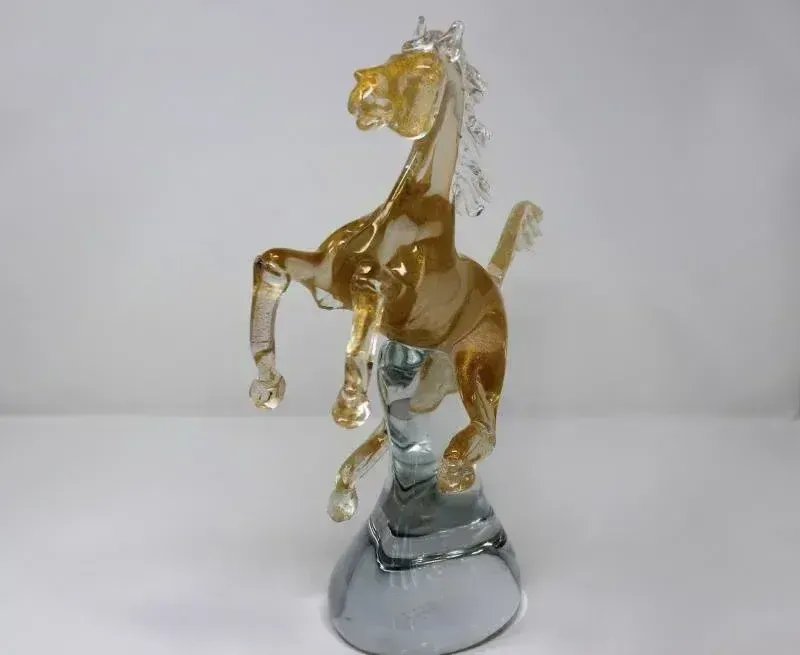 Wave Murano Glass   Stallion Horse Hand Formed In Murano photo vintage