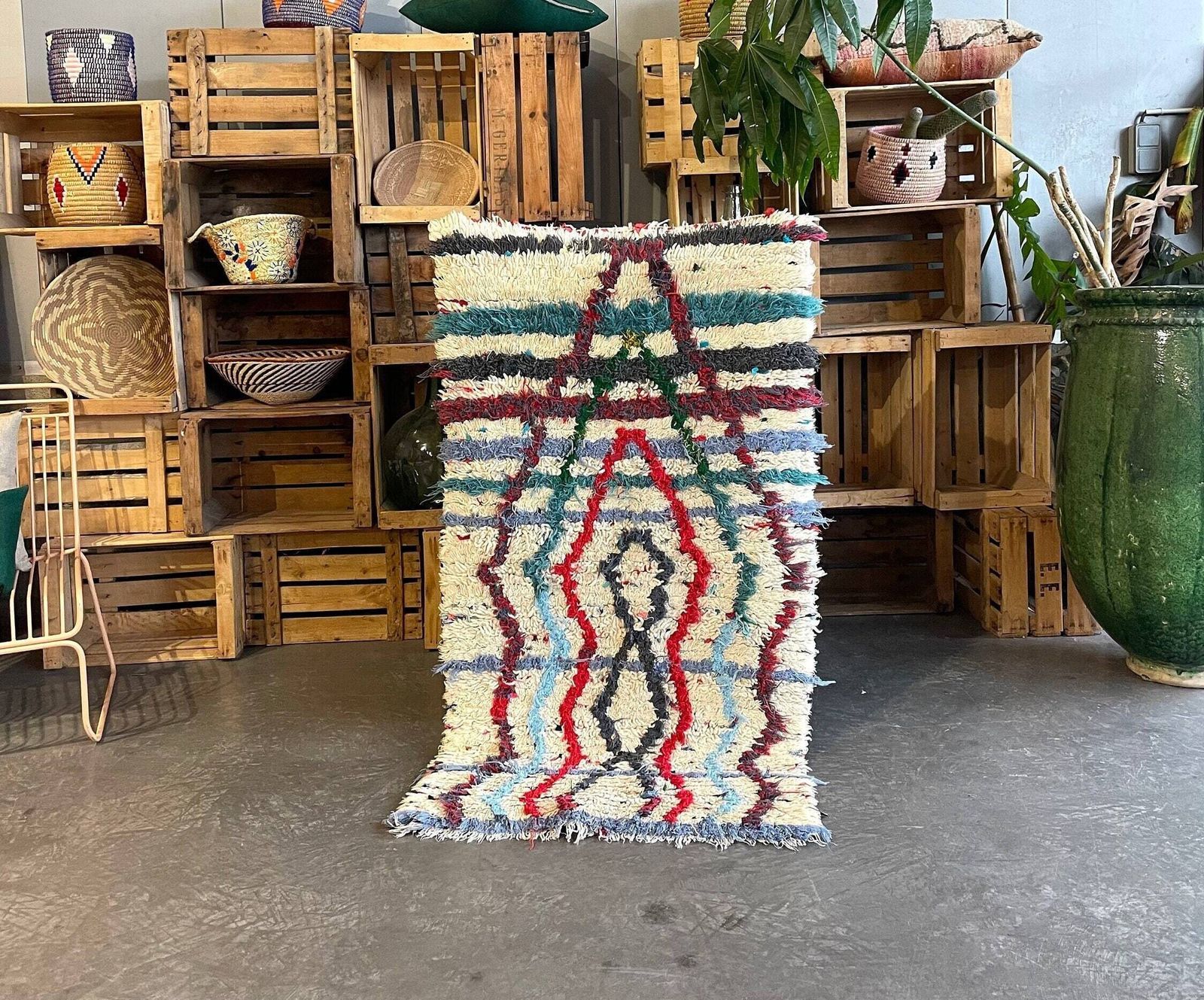 Moroccan Carpet, 80x165 Cm, Vintage Berber Rug, Berber Wool Rug, Vintage Bohemian Rug, Handmade Carpet, Boho Rug, Berber Teppich