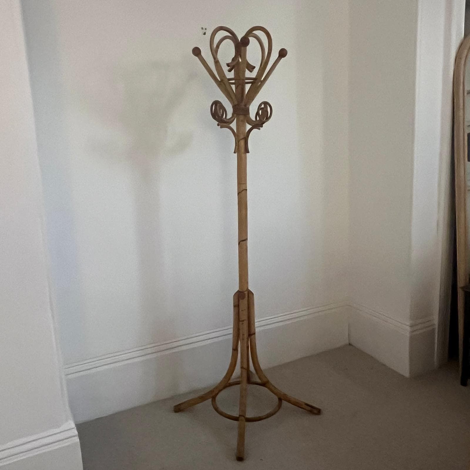 Vintage Bamboo Coat Stand In The Style Of Franco Albini photo vintage
