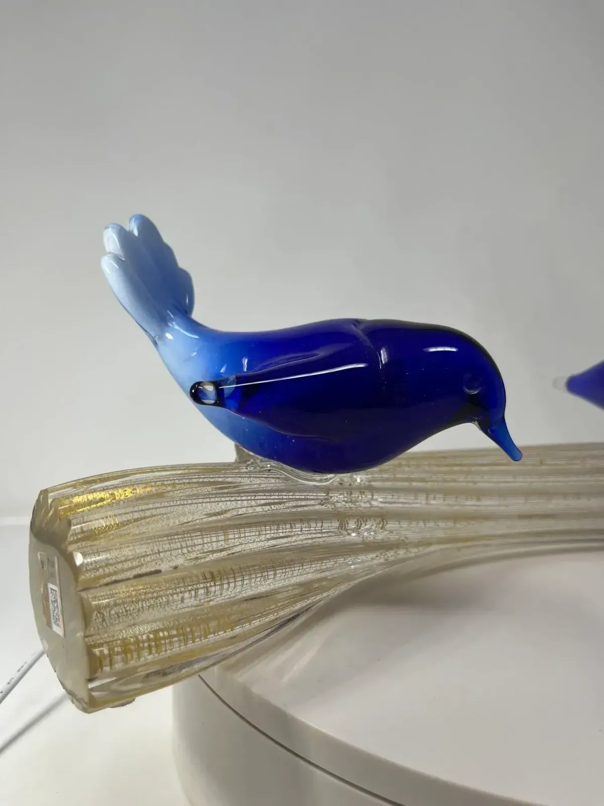 Murano Glass Bluebirds On A Branch photo furniture