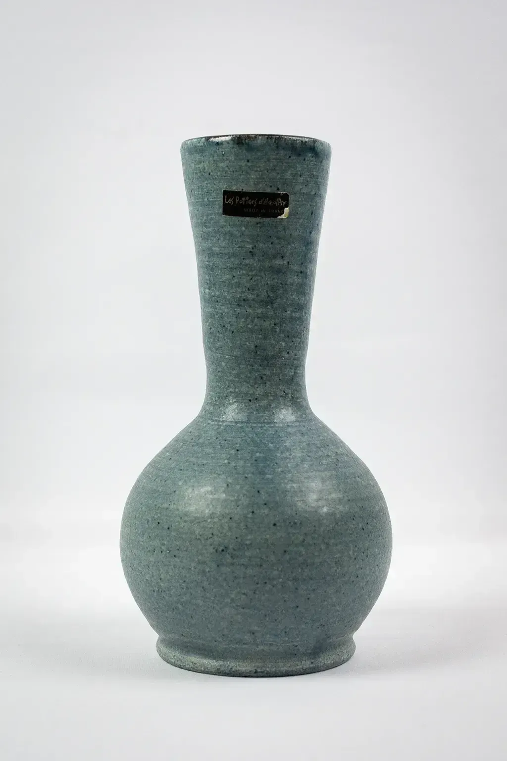 Vase en grès émaillé bleu - Les Potiers d'Accolay - Céramique française signée, années 1950 photo furniture
