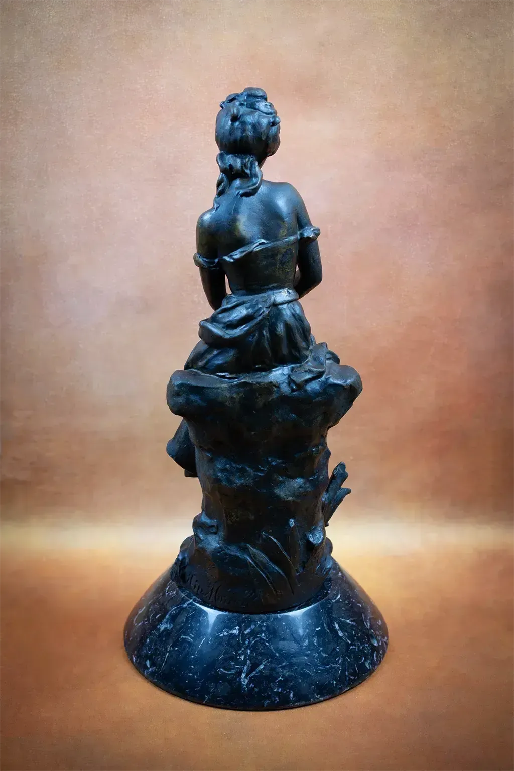 Art Bronze Sculpture Of A Woman With A Jug By Hippolyte Moreau photo