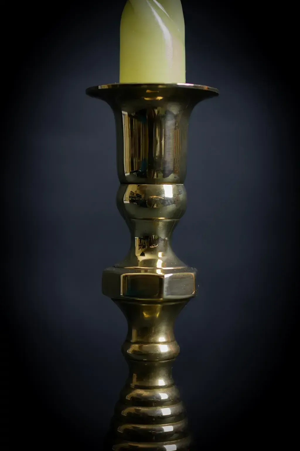 "Diamond & Beehive"   Pair Of Victorian Copper And Brass Candlesticks photo buy