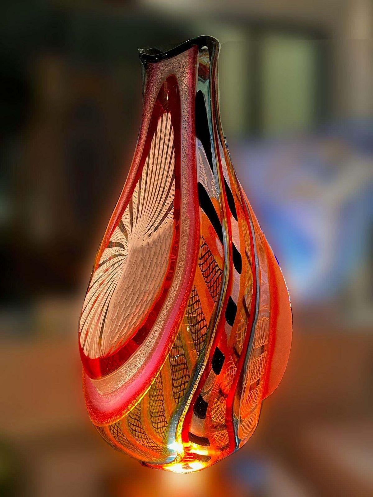 photo for sale Murano Vase By Schiavon, 21st Century