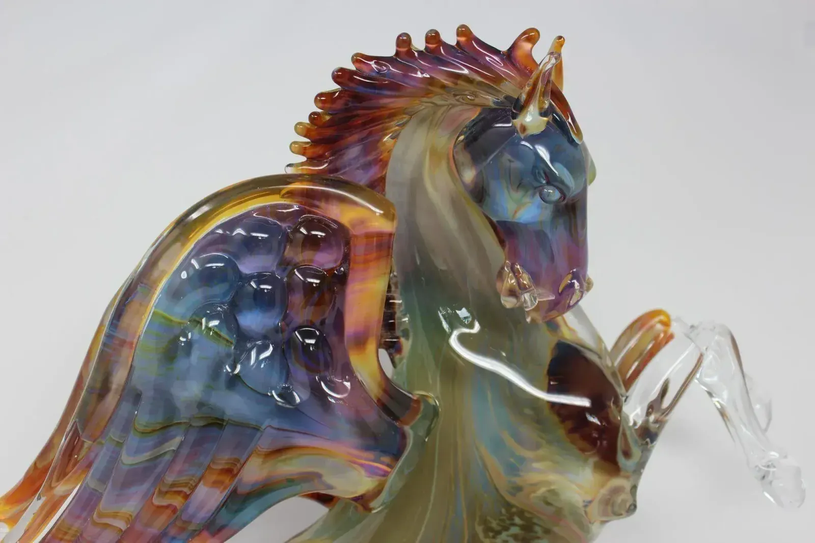 Murano Glass Pegasus Horse By Oscar Zanetti photo buy