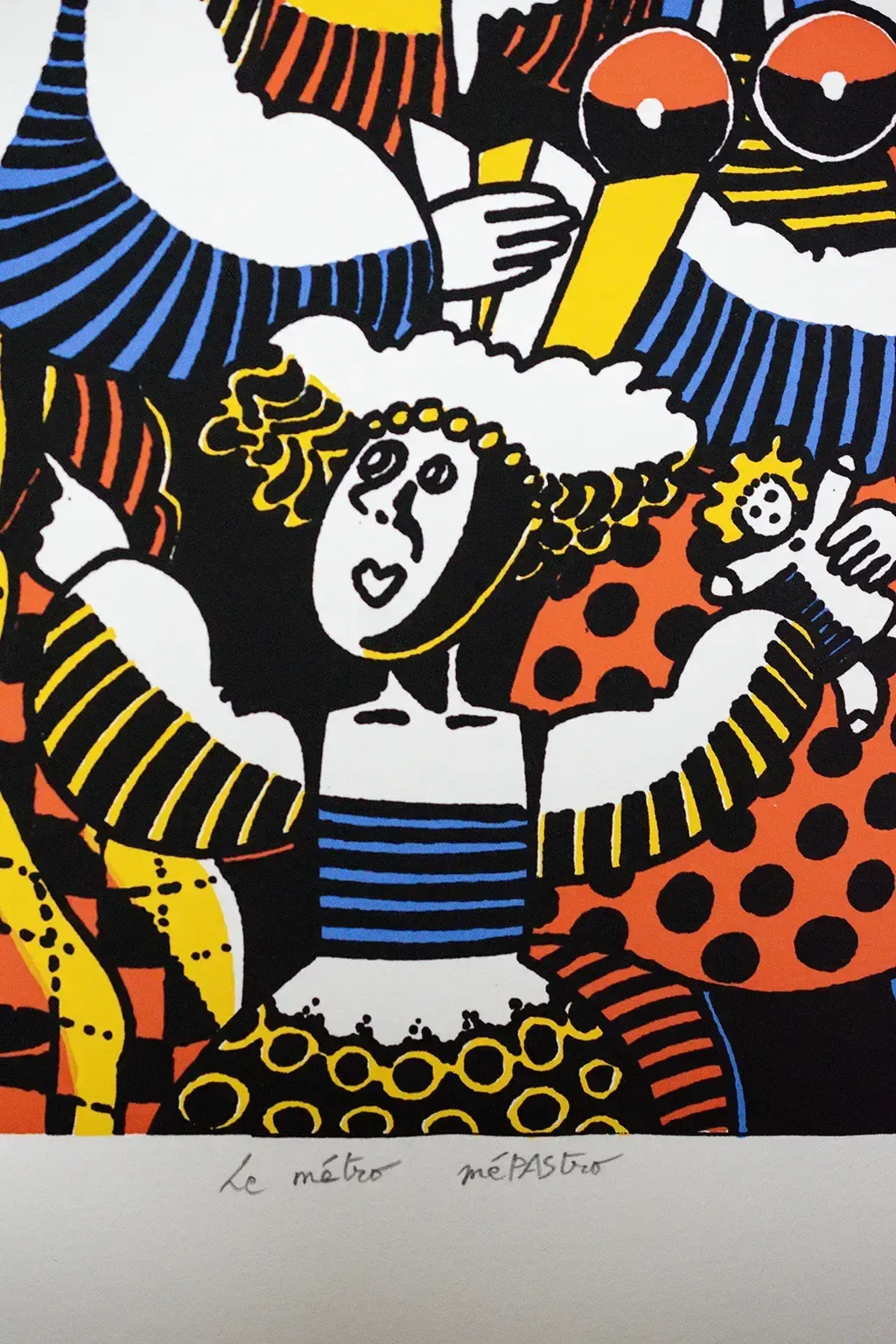 Screen Print "Le Métro Mépastro" By Yak Rivais On Vellum Paper photo Art