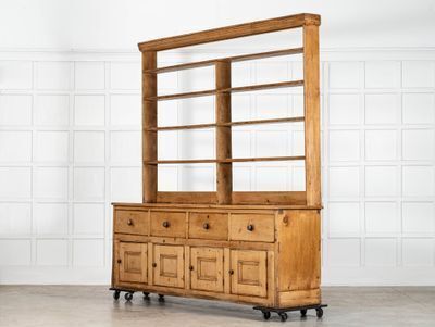 Large 19thc English Vernacular Pine Dresser photo vinterior
