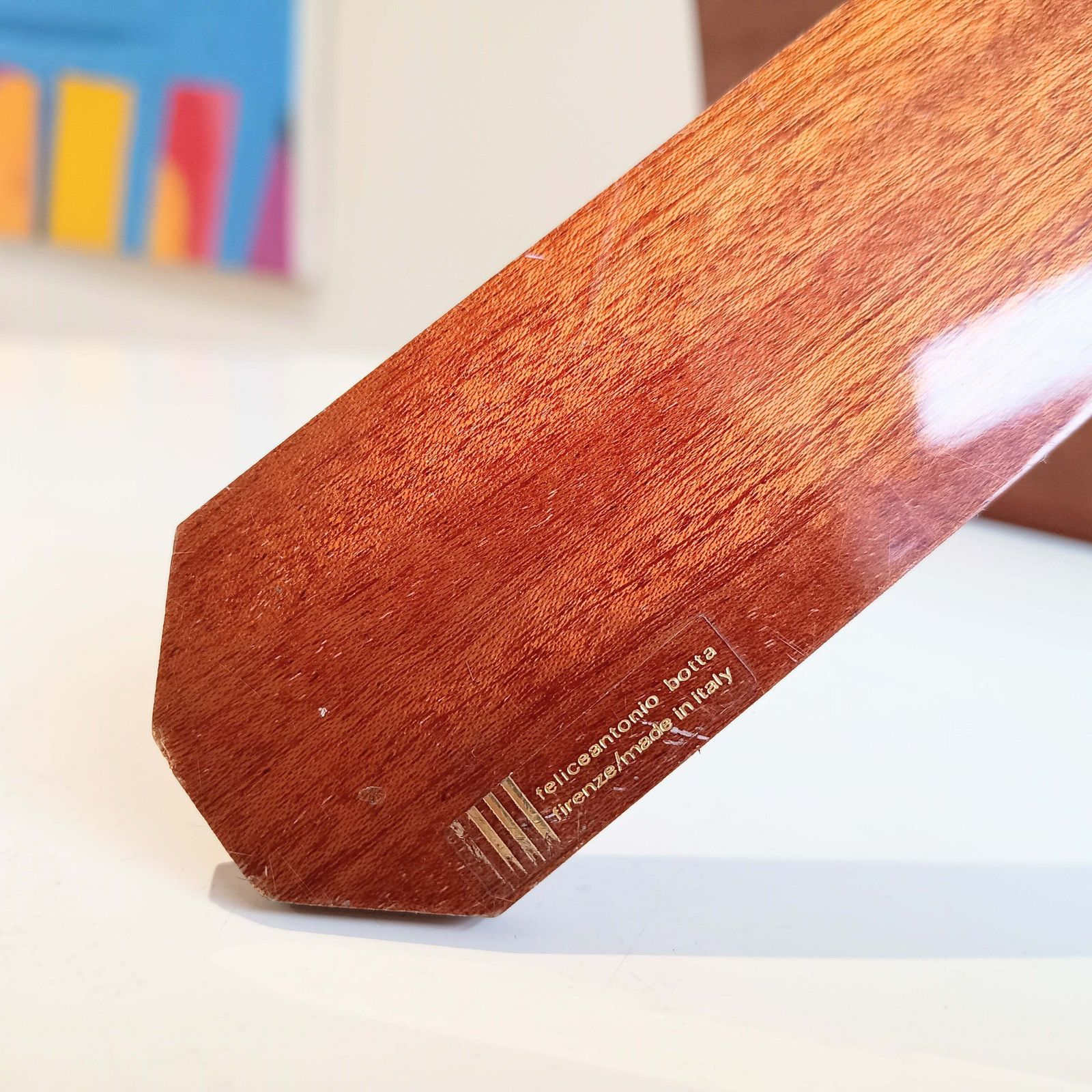 photo vinterior Midcentury Modern Vintage Felice Antonio Botta Tabletop Easel Frame: Chrome & Walnut Back, Romeo Rega Style