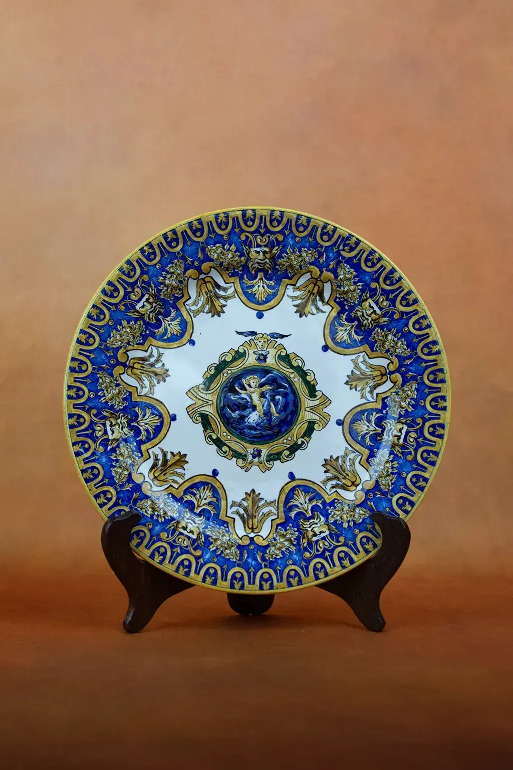 19th Century Gien Faience Plate In The Italian Renaissance Style photo furniture