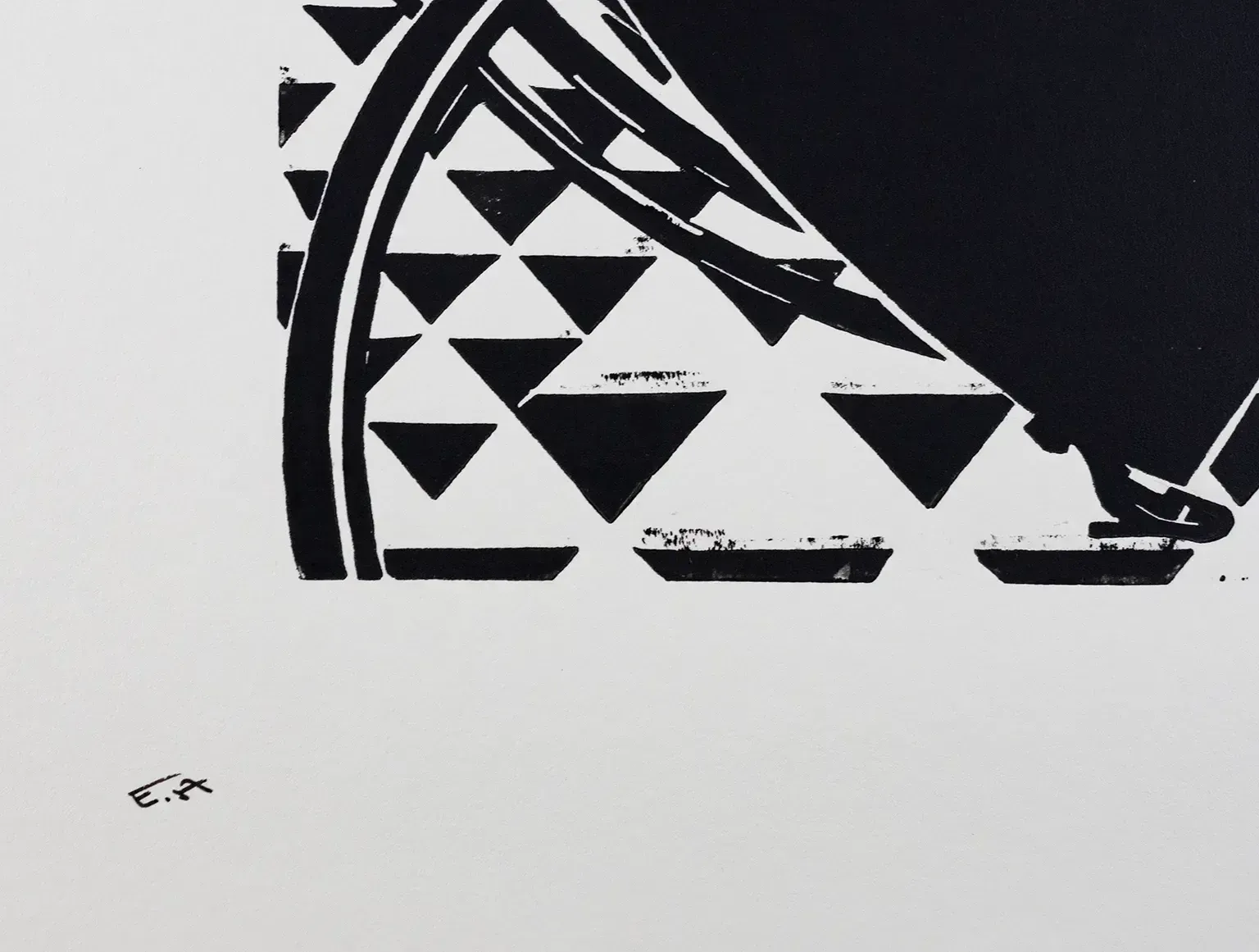 Linocut By Didier Angels – “Maternity” 1960s – Signed Artist's Proof photo 140.0