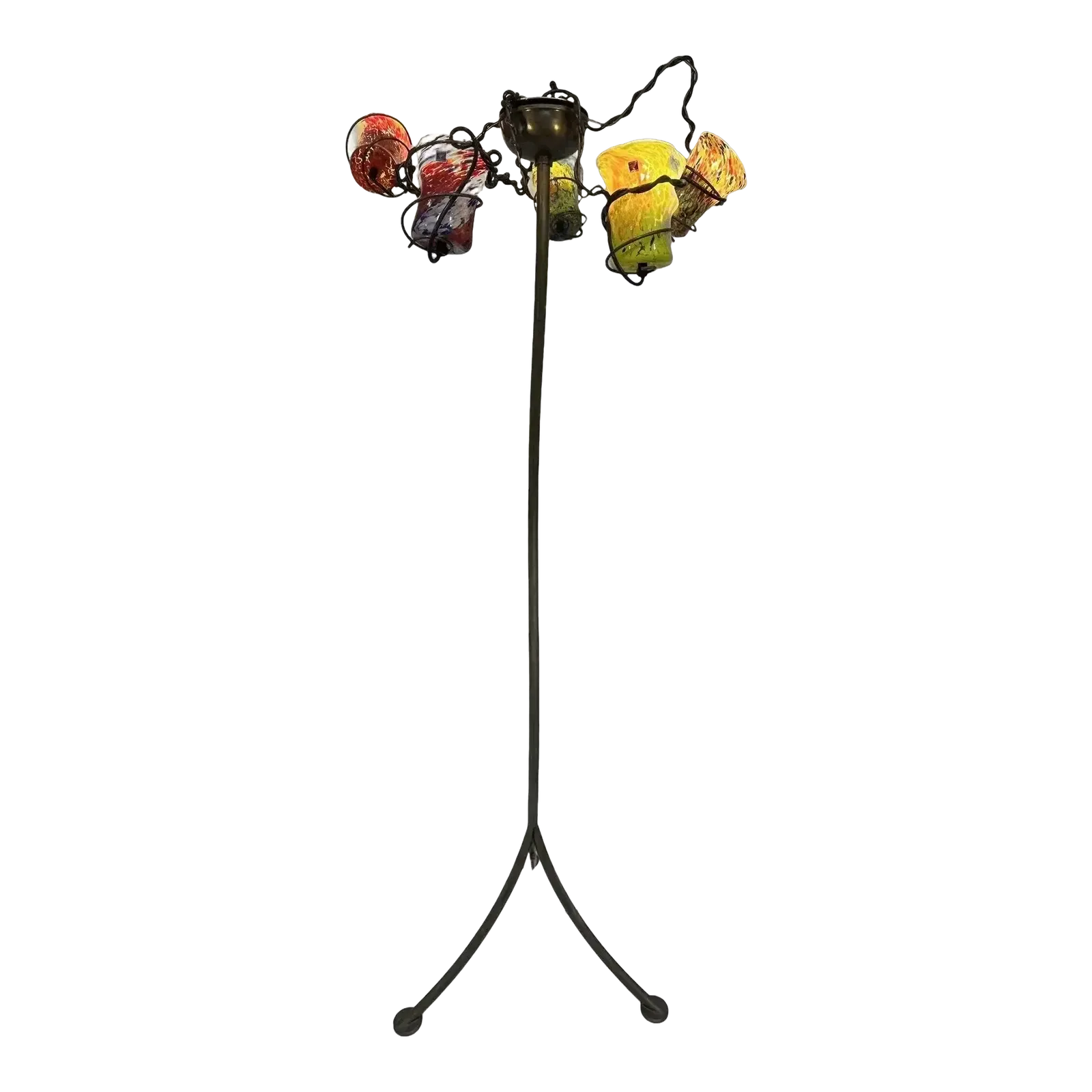 Barovier Toso Murano Vortigoto Glass Floor Lamp
