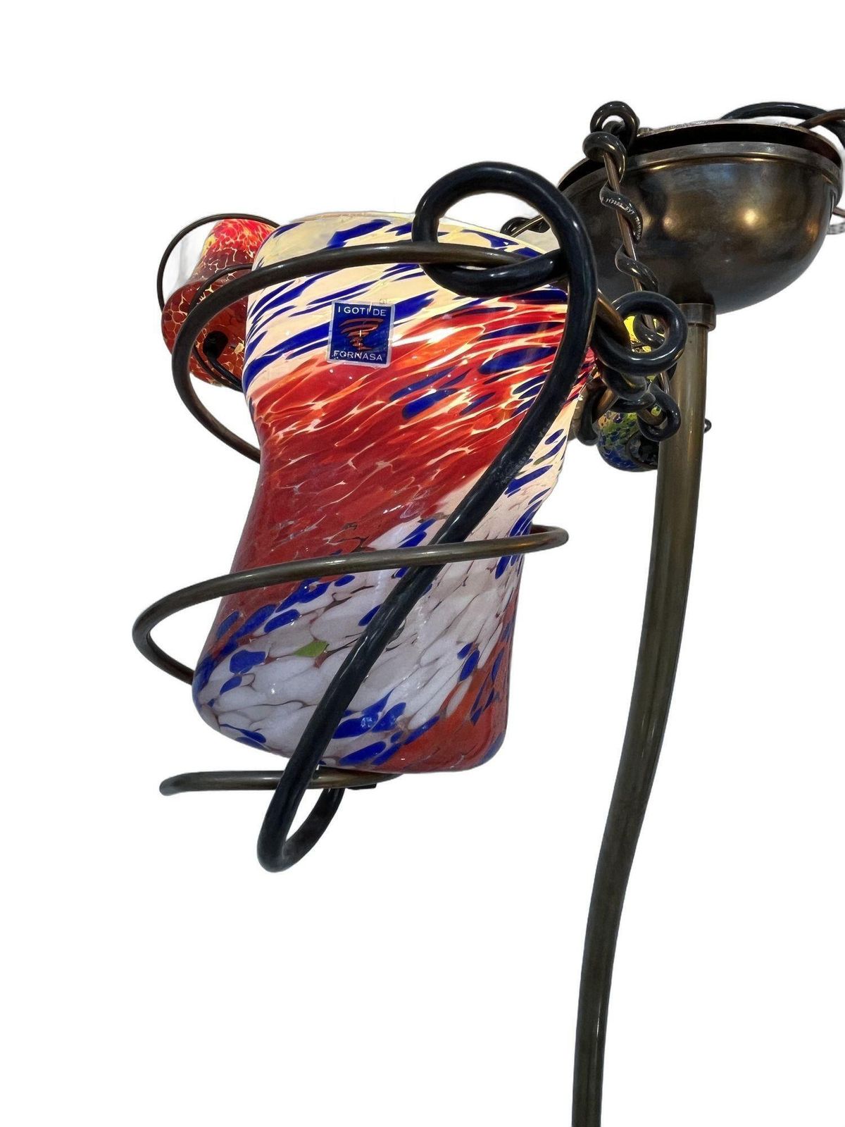 Barovier Toso Murano Vortigoto Glass Floor Lamp photo vintage