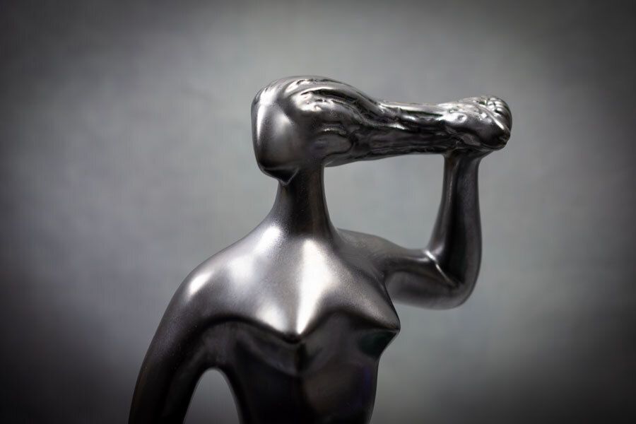 “Lady”, Ceramic Sculpture Of A Seated Woman By Jitka Forejtova photo 230.0