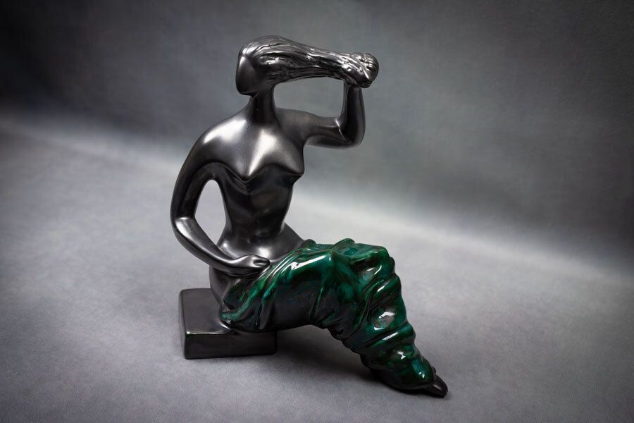 photo vinterior “Lady”, Ceramic Sculpture Of A Seated Woman By Jitka Forejtova