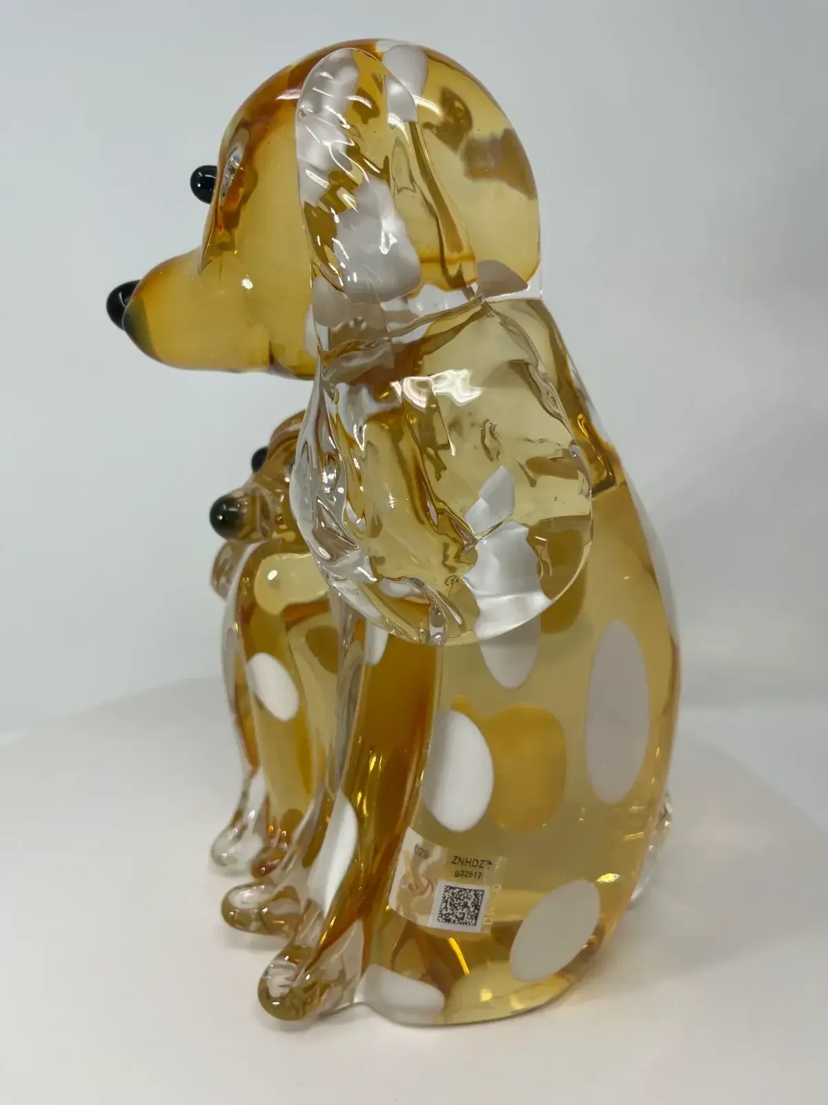 Murano Glass Dog And Puppy, 21st Century photo Art