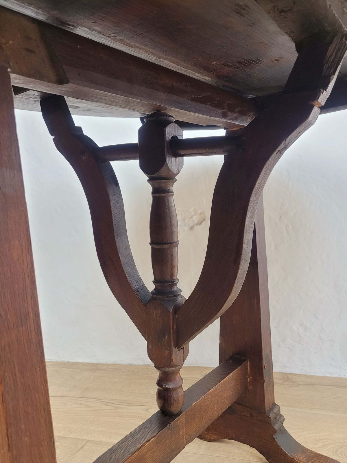 photo for sale Vigneron Wine Tasting Table French Tilt Top Oak 19th Century