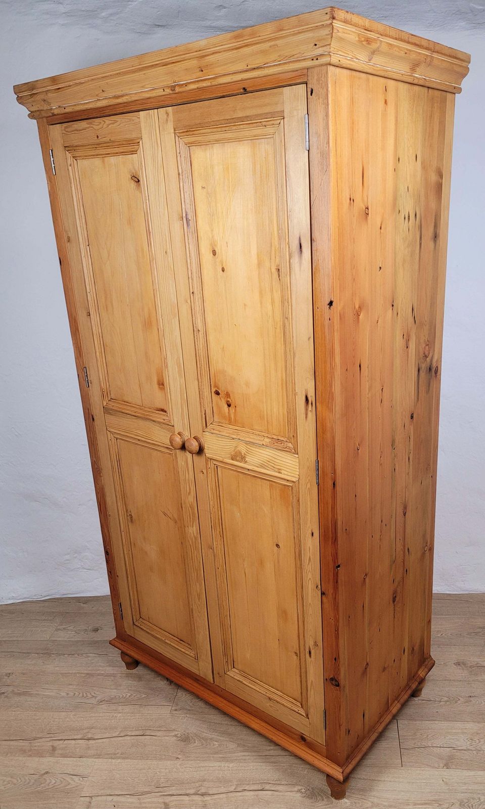 Pine Double Door Wardrobe Country Farmhouse Antique photo Furniture