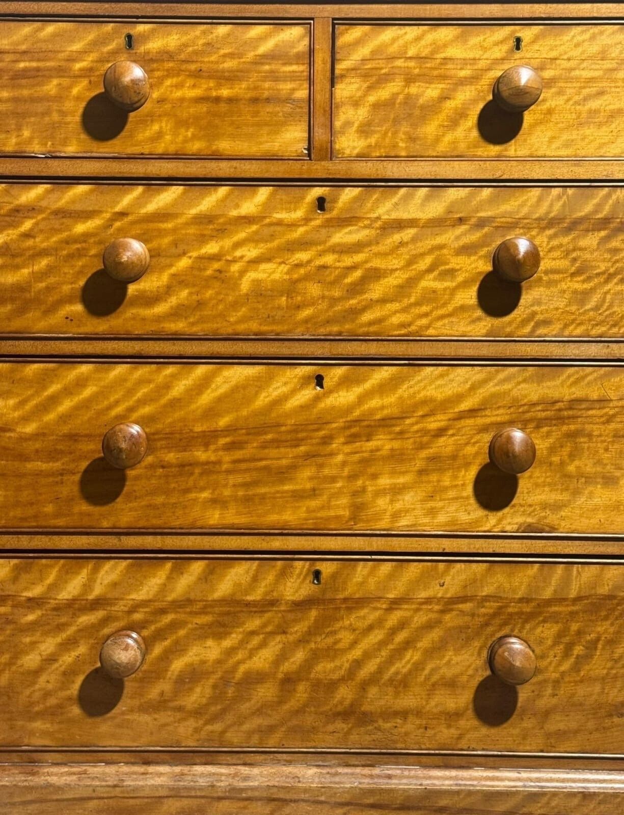 Antique Satin Birch Chest Of Drawers C J Freemans Superior Quality Victorian photo buy