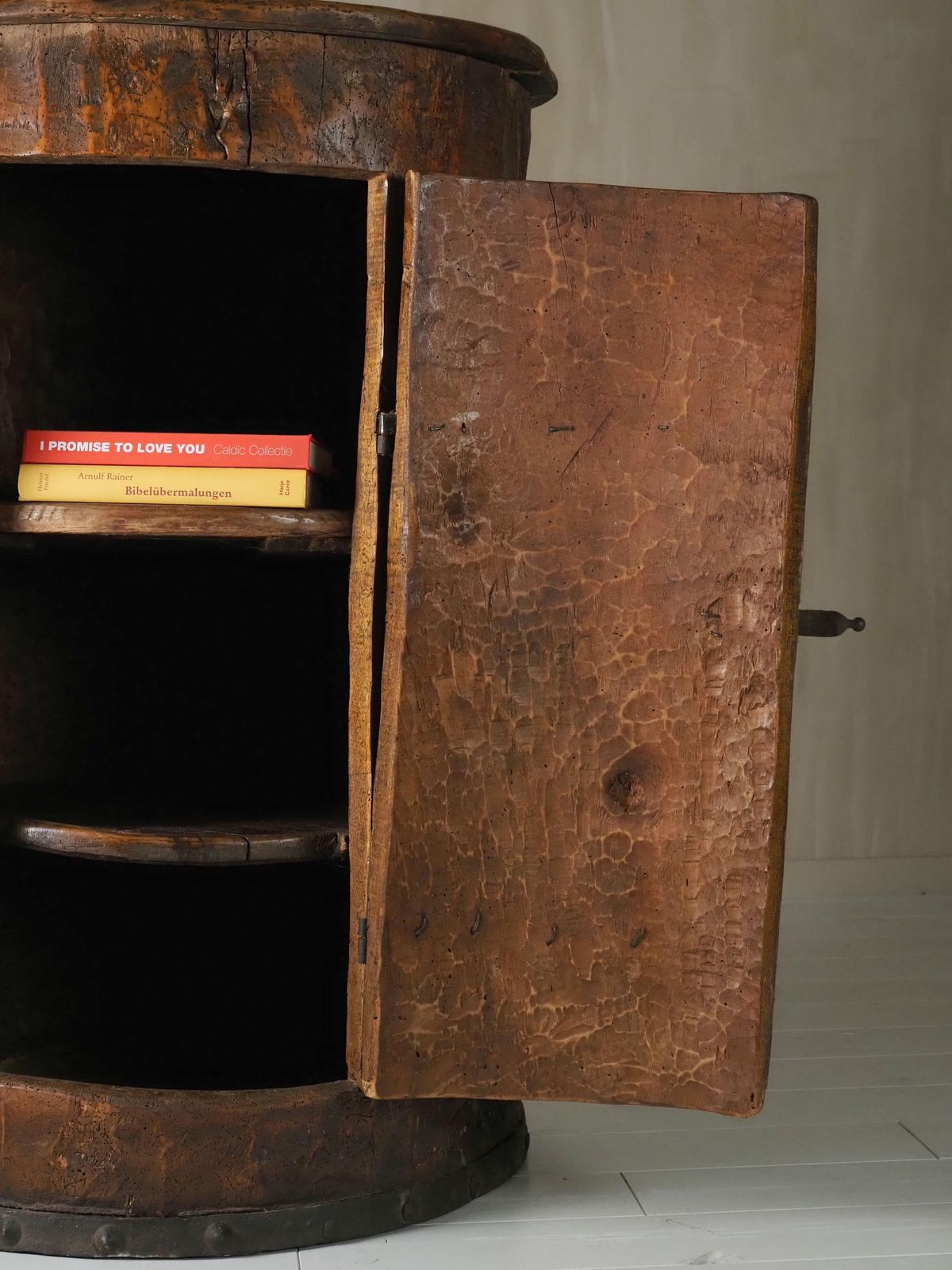 Primitive Folk Art Cabinet Made Of An Old Tree Trunk. photo buy