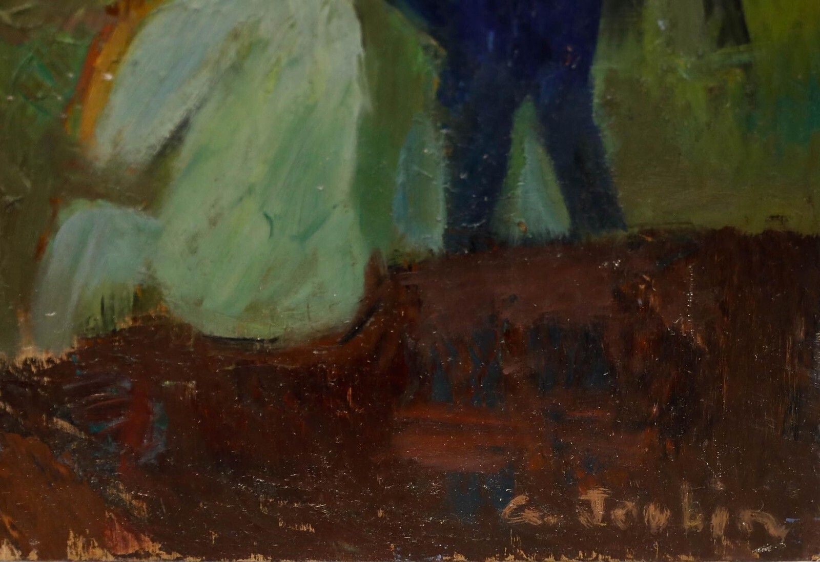 Georges Joubin (1888 1983)   Mid 20th Century Oil, Garden Party photo vinterior