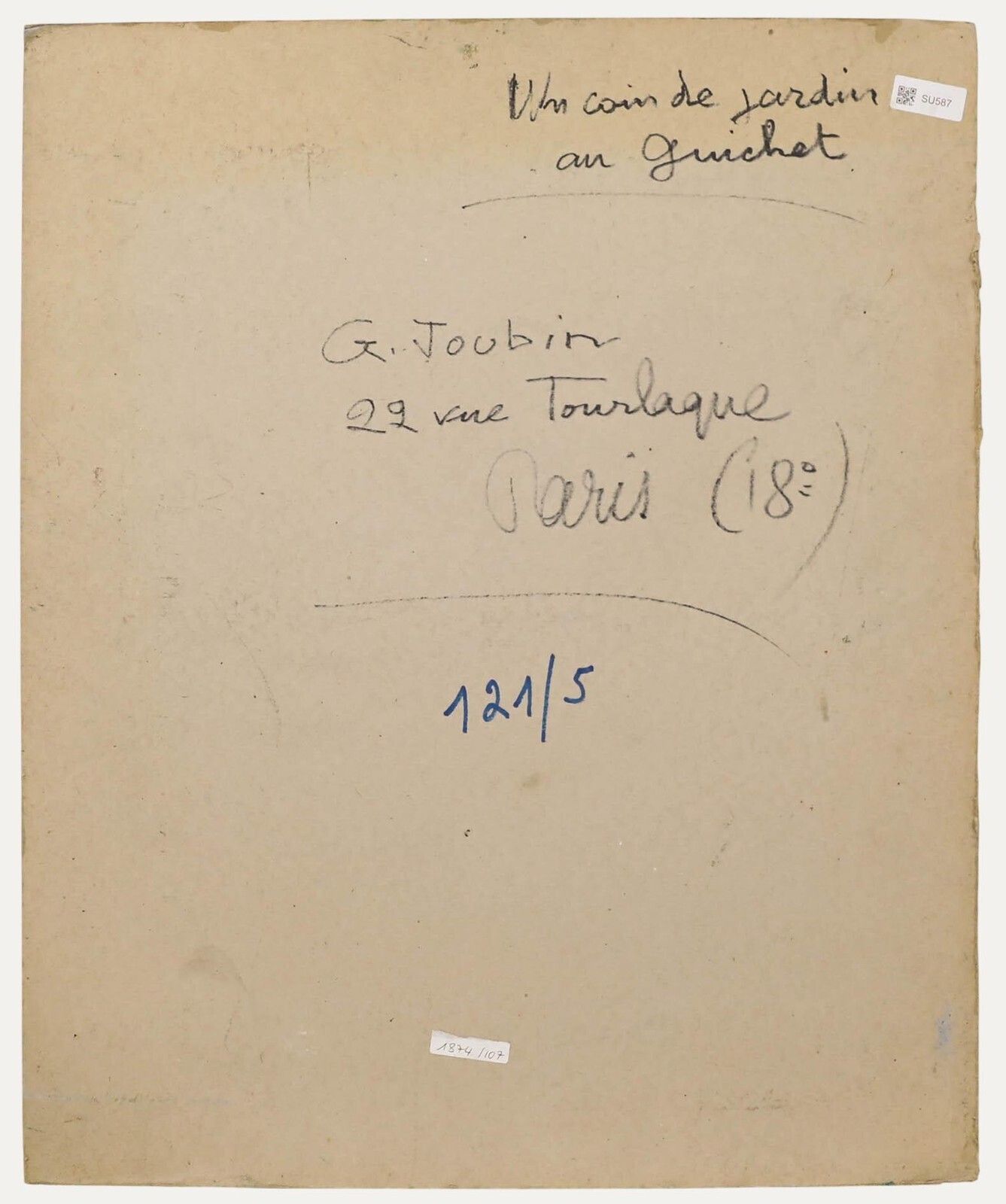 Georges Joubin (1888 1983)   Mid 20th Century Oil, Un Coin De Jardin Au Guichet photo for sale