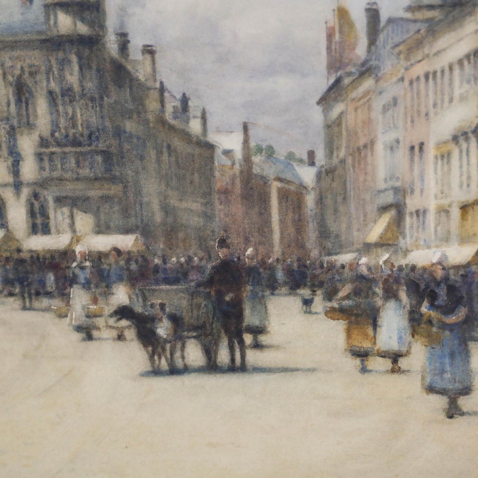 Arthur G. Bell (1849 1916)   Late 19th Century Watercolour, Middelburg Town Hall photo Art