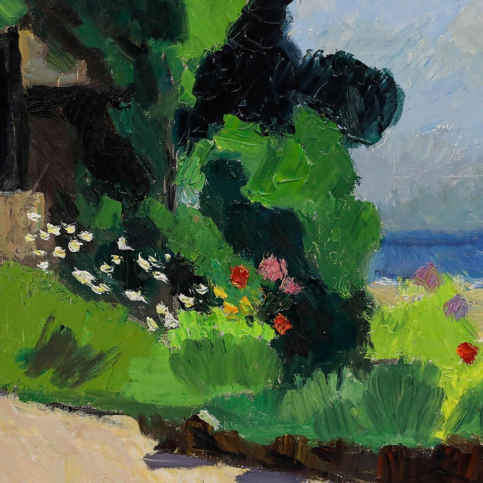 Georges Joubin (1888 1983)   Mid 20th Century Oil, Garden In Summer photo Art