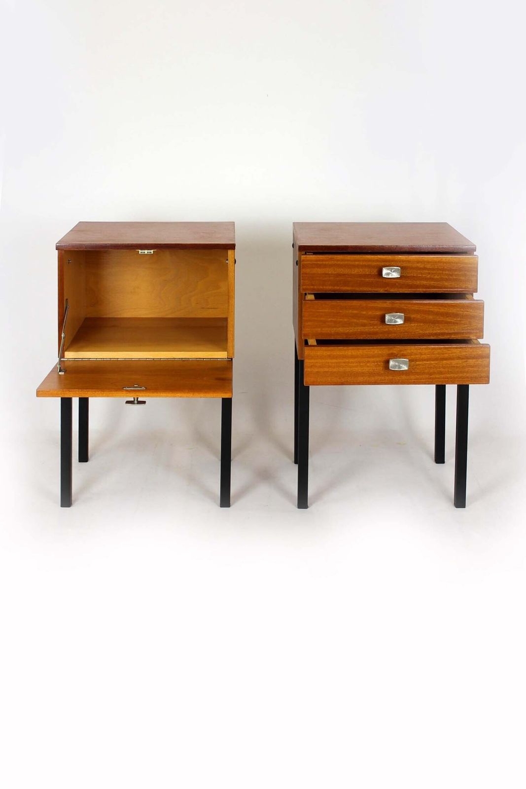 Mid Century Mahogany Nightstands By Up Závody, Czechoslovakia, 1970s, Set Of 2 photo buy