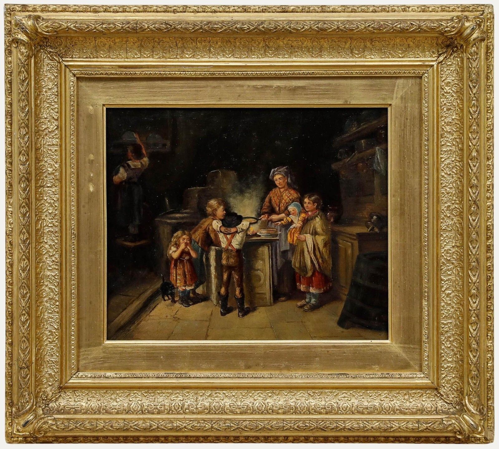 Attrib. Jonathan Pratt (1835 1911) After Thomas Faed   Oil, Shrove Tuesday