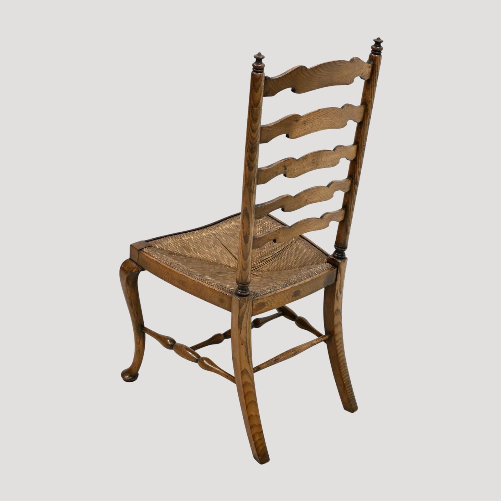 Georgian Oak Dining Chair Ladderback Cabroile Legs Pad Feet Free Uk Delivery* photo furniture