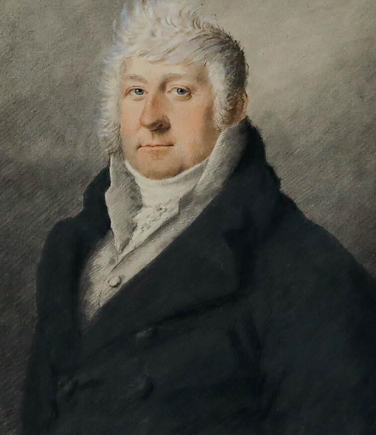 Circle Of John Raphael Smith (1751 1812)   Framed Pastel, Portrait Of A Man photo furniture