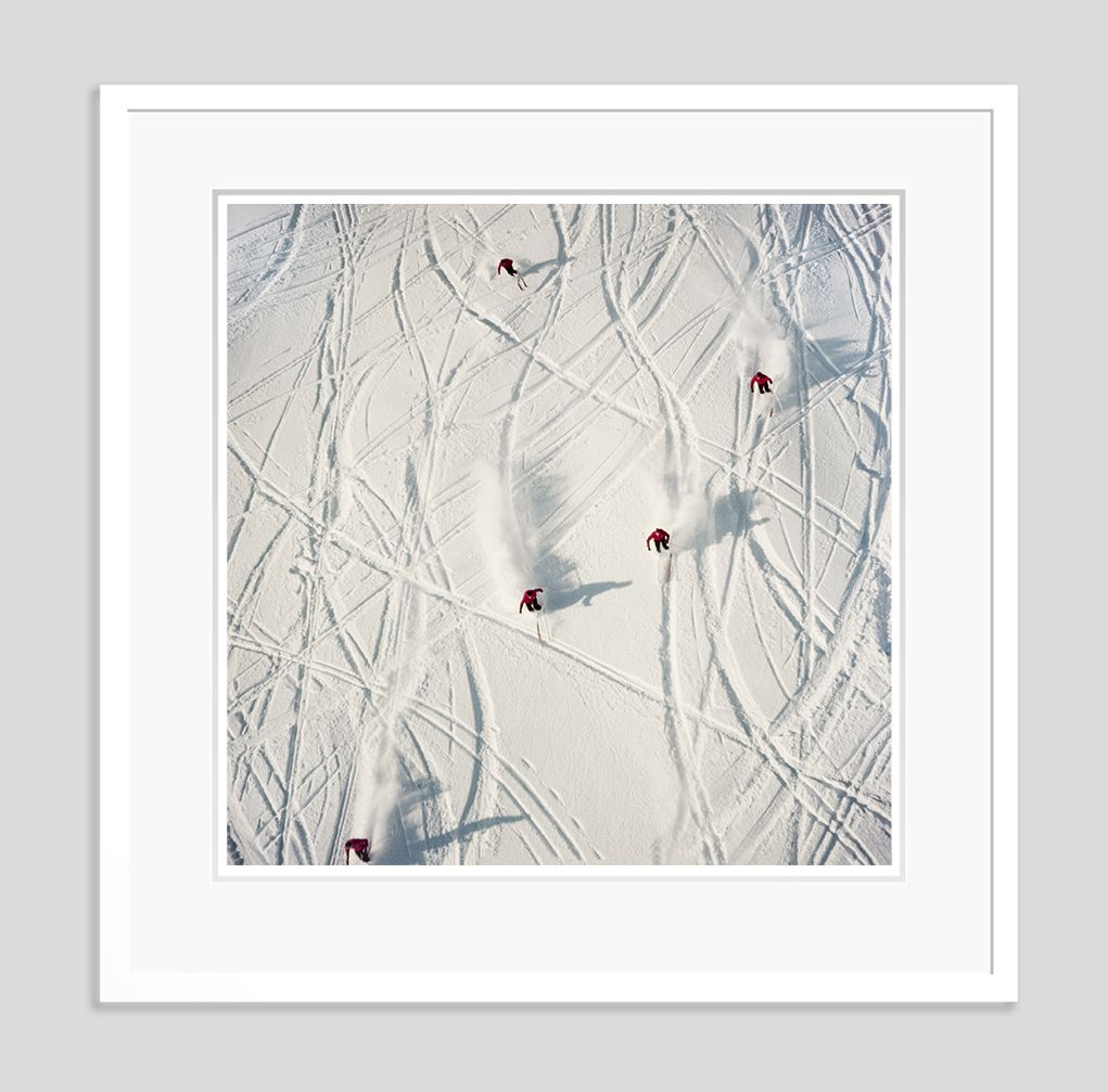 Toni Frissell 'Switzerland Skiers' Archival Pigment Print Framed In White photo furniture