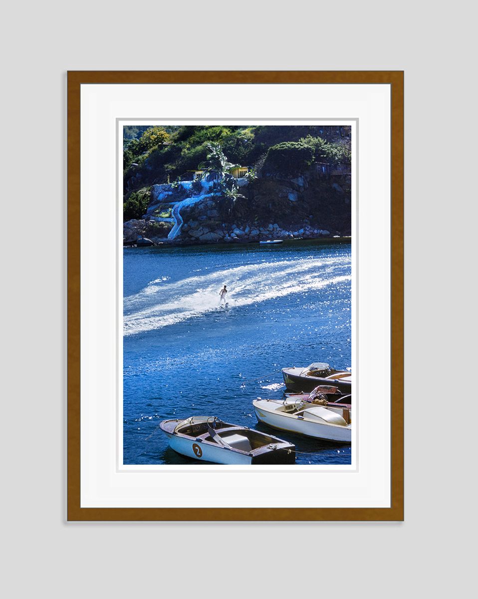 Toni Frissell 'Acapulco Waterskier' Archival Pigment Print Framed In Brown photo furniture